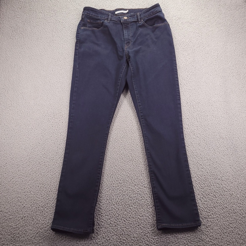 LEVIS Jeans Womens Size 32 Classic Mid Rise Skinny Dark Wash Stretch Denim 32x30